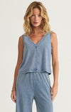 SOLACE JERSEY DENIM TOP