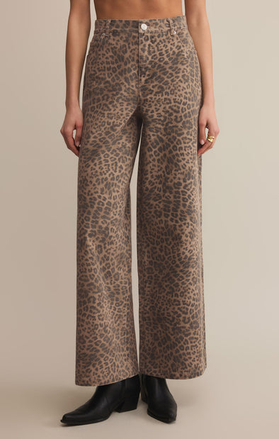 MARLI DENIM LEOPARD PANTS