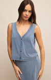SOLACE JERSEY DENIM TOP