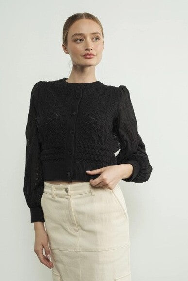 MAISY CARDIGAN - BLACK