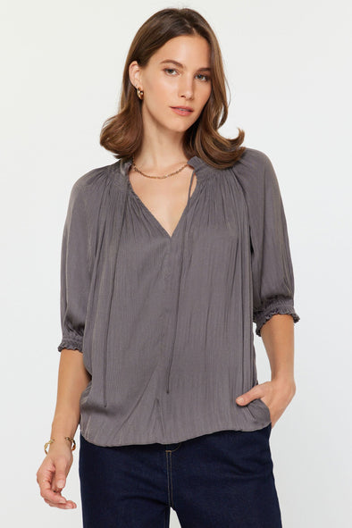 SADIE TOP - GRAY