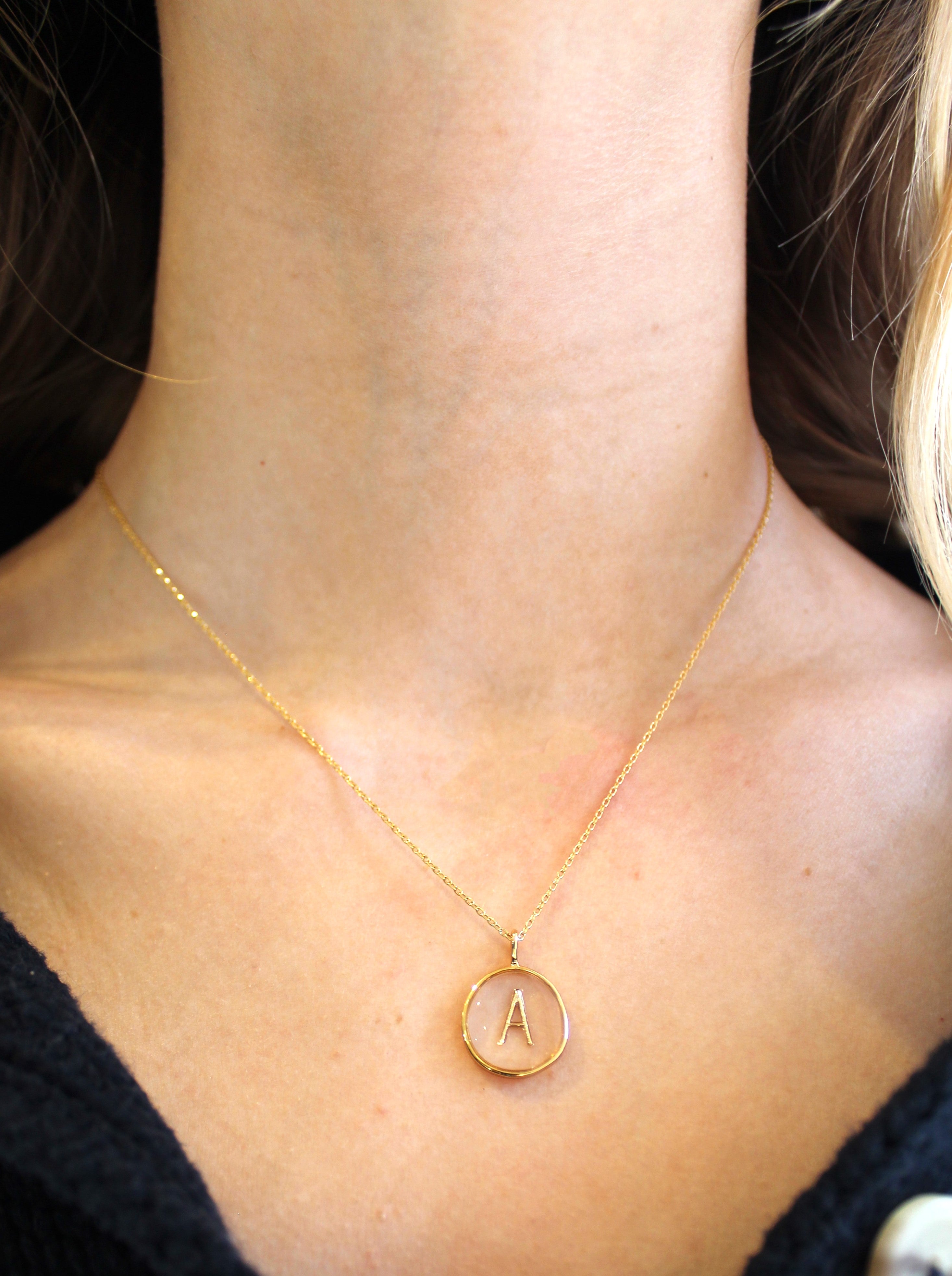The Lena Initial Necklace - Bourbon and Boweties
