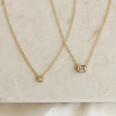 BEZEL STONE NECKLACE