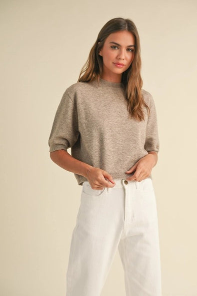 JOSIE SWEATER TOP - OATMEAL