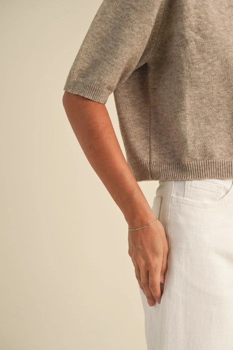 JOSIE SWEATER TOP - OATMEAL