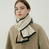 CONTRAST TRIM SCARF - 2 COLORS