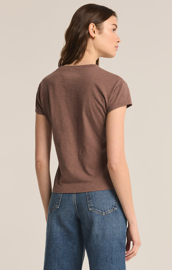 MODERN SLUB TEE - DEEP TAUPE