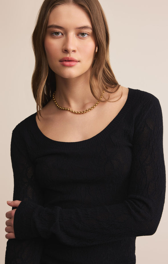 TIBI MESH SWEATER