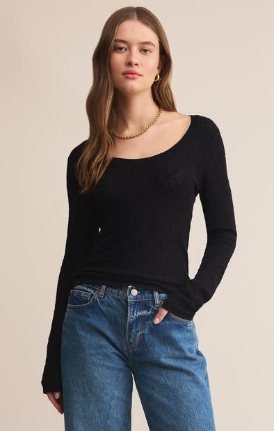 TIBI MESH SWEATER