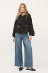 ANNIE CROP TRENCH - BLACK