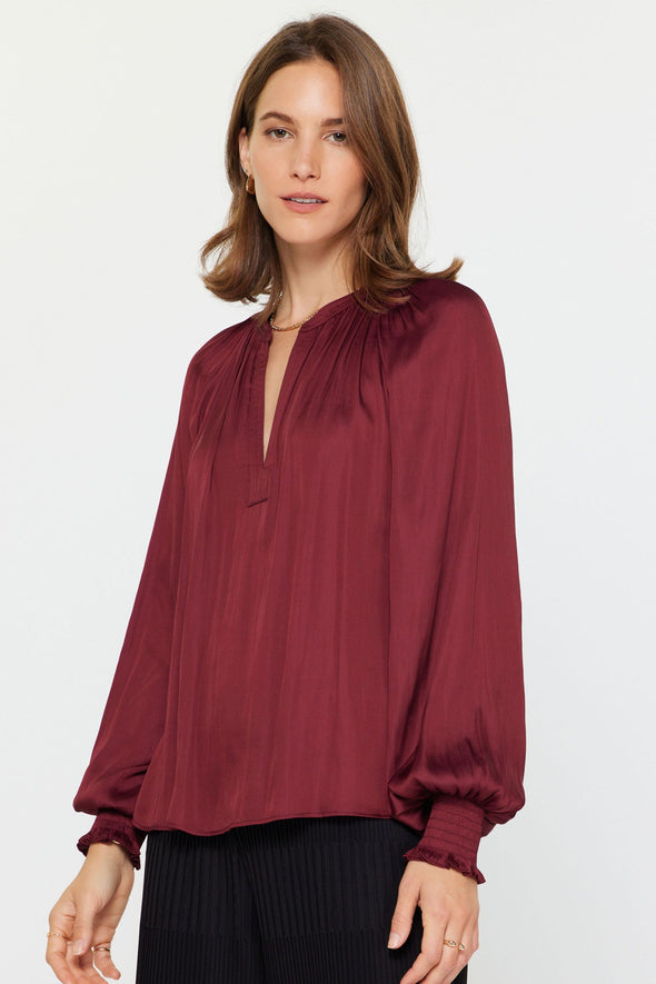SONOMA TOP - BURGUNDY
