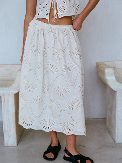 CANNES EYELET SKIRT