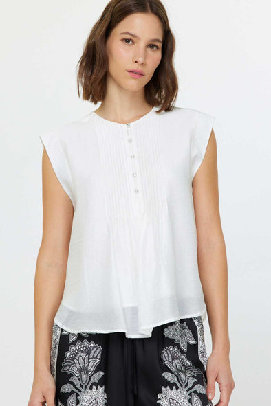 CARSON TOP - WHITE