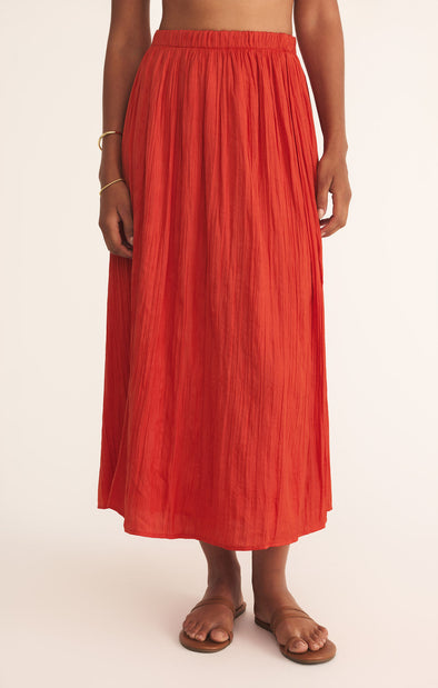 NICOLINE CRINKLE MIDI SKIRT