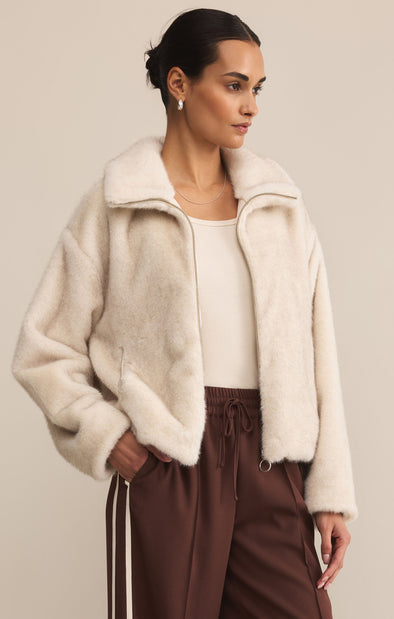AMETHYST FAUX FUR JACKET