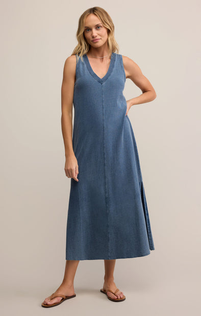 PALISADES JERSEY DENIM DRESS