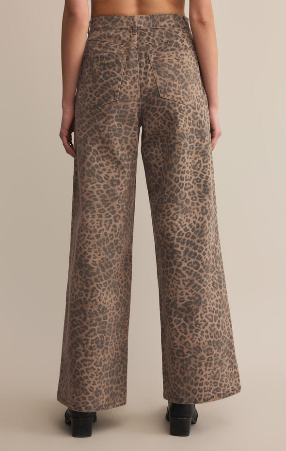 MARLI DENIM LEOPARD PANTS
