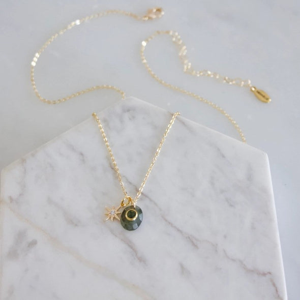 MOSS AGATE NECKLACE