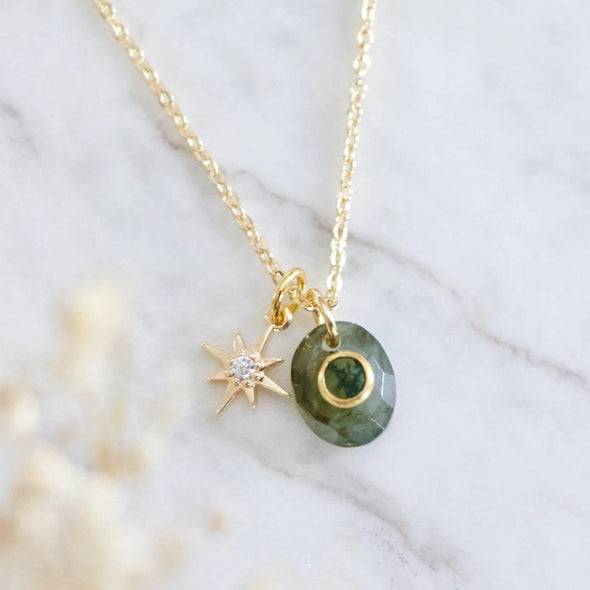 MOSS AGATE NECKLACE