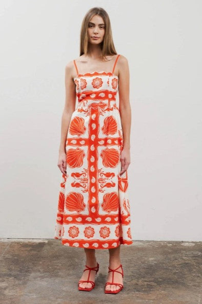 SEA PRINT DRESS