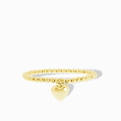 6MM BEADED BRACELET LARGE HEART
