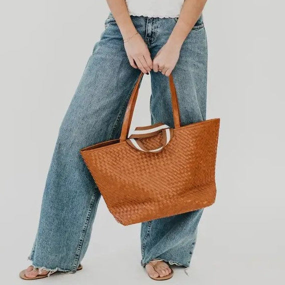 TIFFANY ORGANIZER TOTE - BROWN