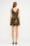 CARMINE JACQUARD DRESS