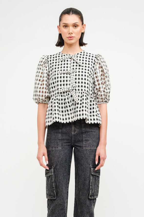 NORAH TOP - GINGHAM